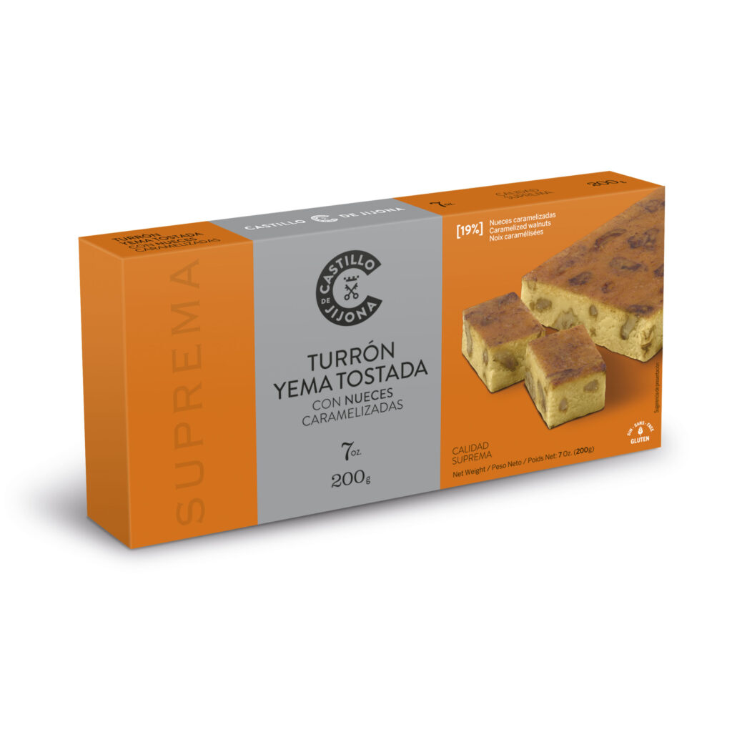 TURRÓN DE YEMA TOSTADA CON NUECES CARAMELIZADAS