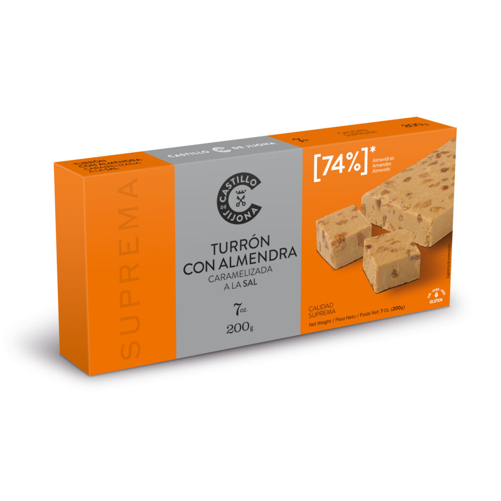 TURRÓN CON ALMENDRA CARAMELIZADA A LA SAL