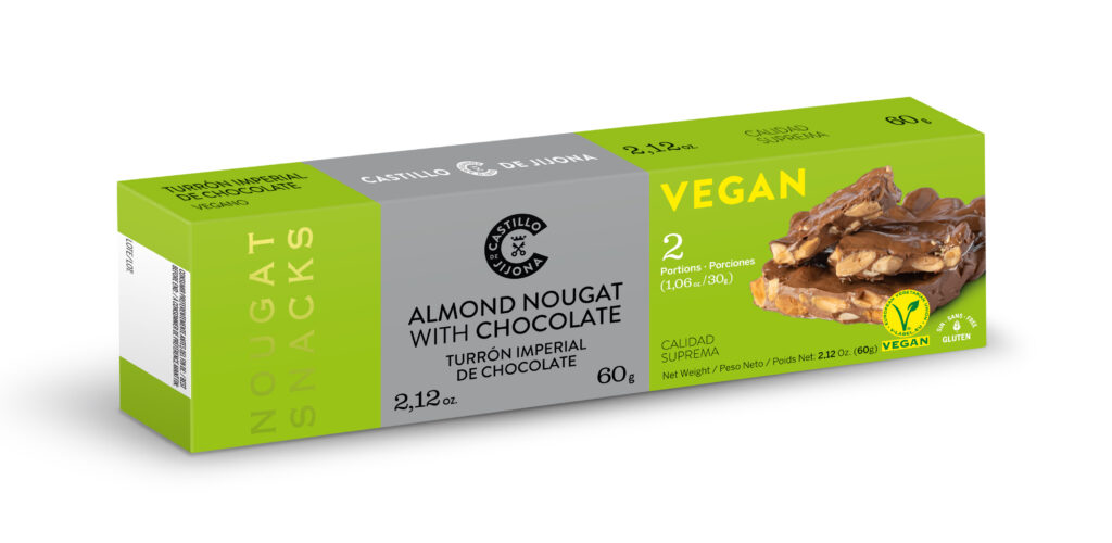 SNACK DE TURRÓN IMPERIAL DE CHOCOLATE VEGANO (60g, 2 x 30g)